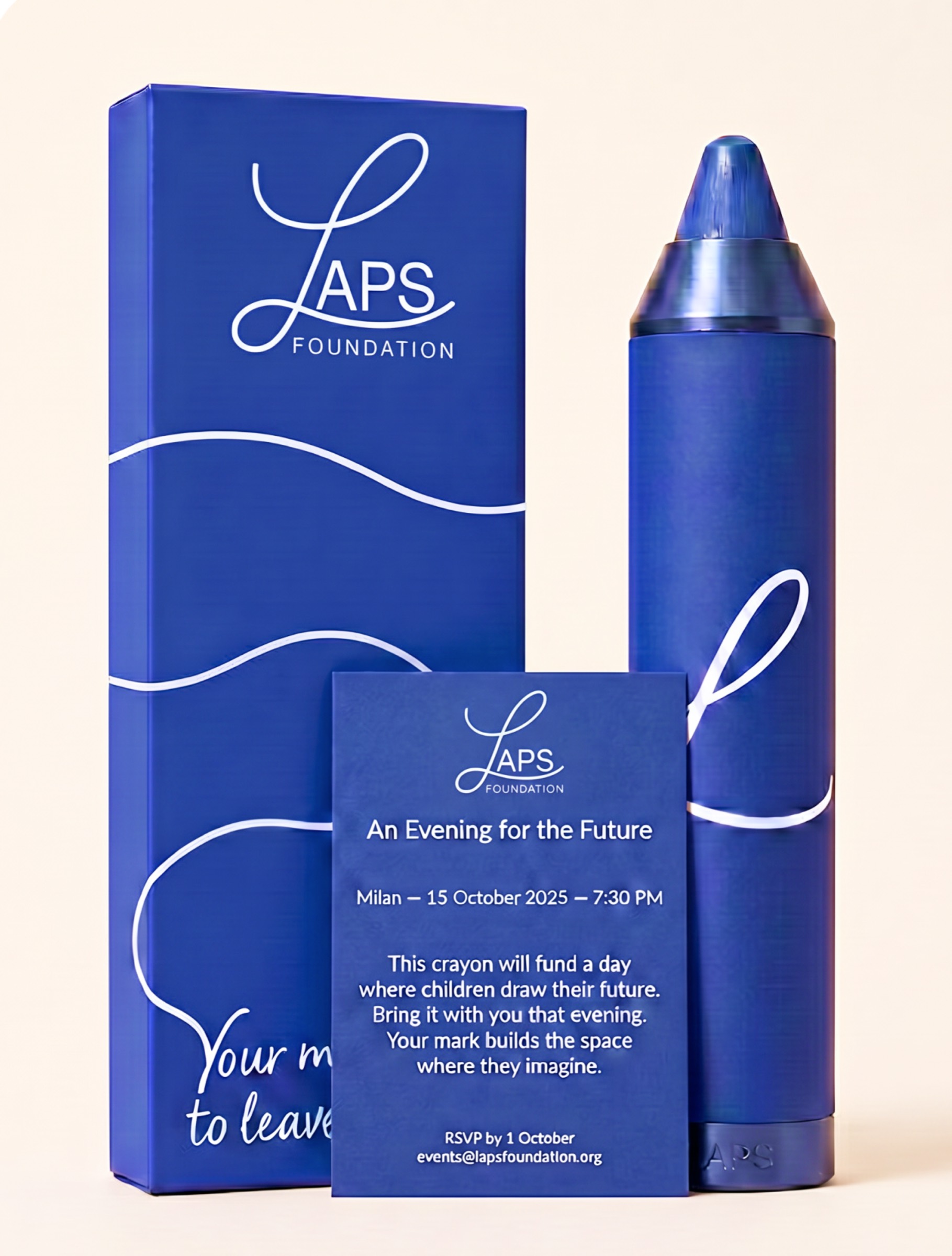 Il pastello LAPS con packaging e invito